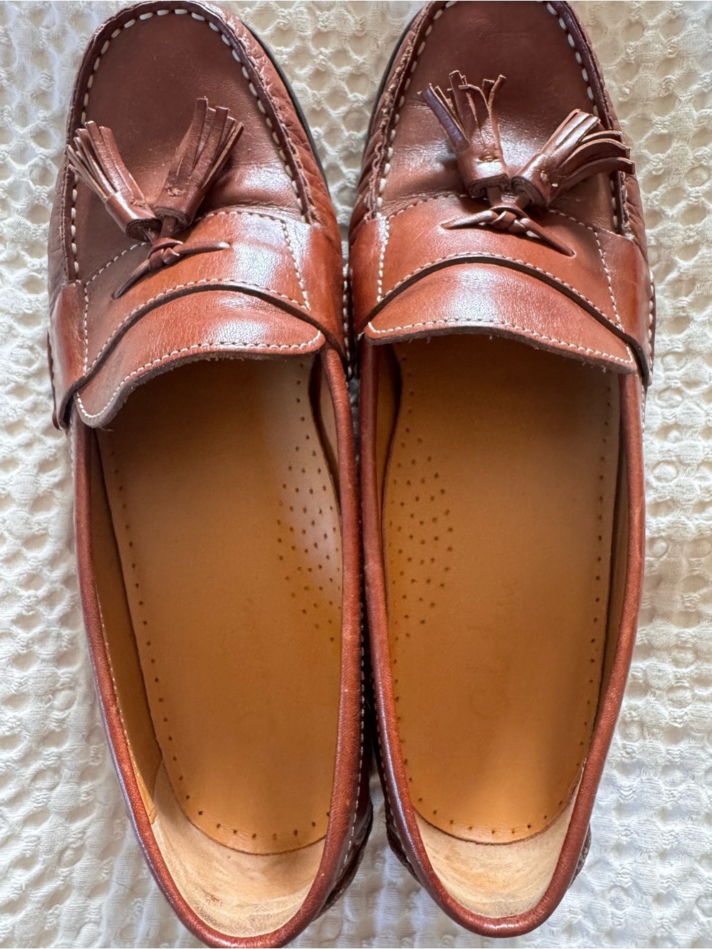 Cole Haan Women’s Brown Leather Tassel Loafers size 7 - Picture 2 of 5